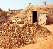 Clay in a rough state